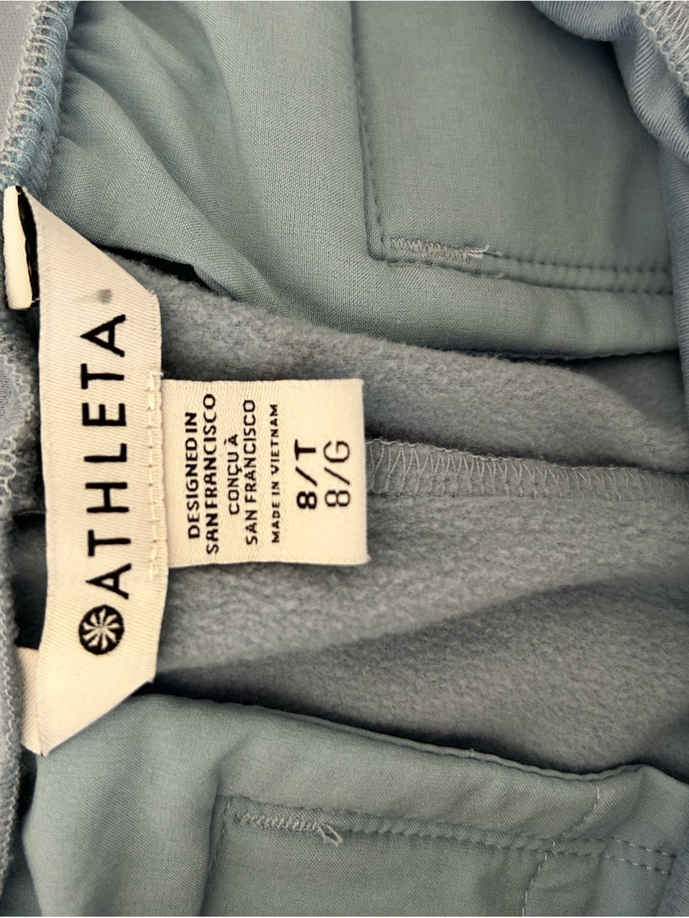 Athleta Après Ski Down Light Blue Jogger Pants 8 TALL - Picture 10 of 11